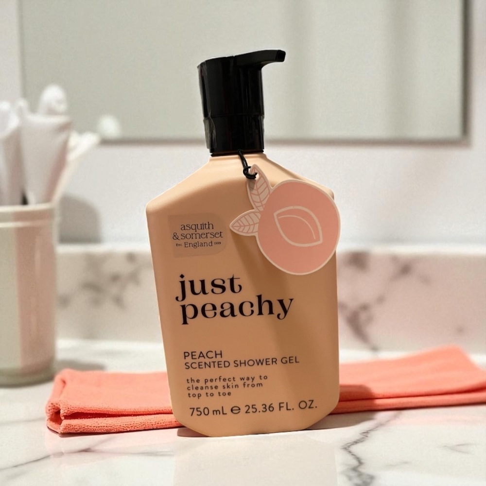 Asquith & Somerset Just Peachy Shower Gel | 25.36 oz | Peach Scented Body Wash